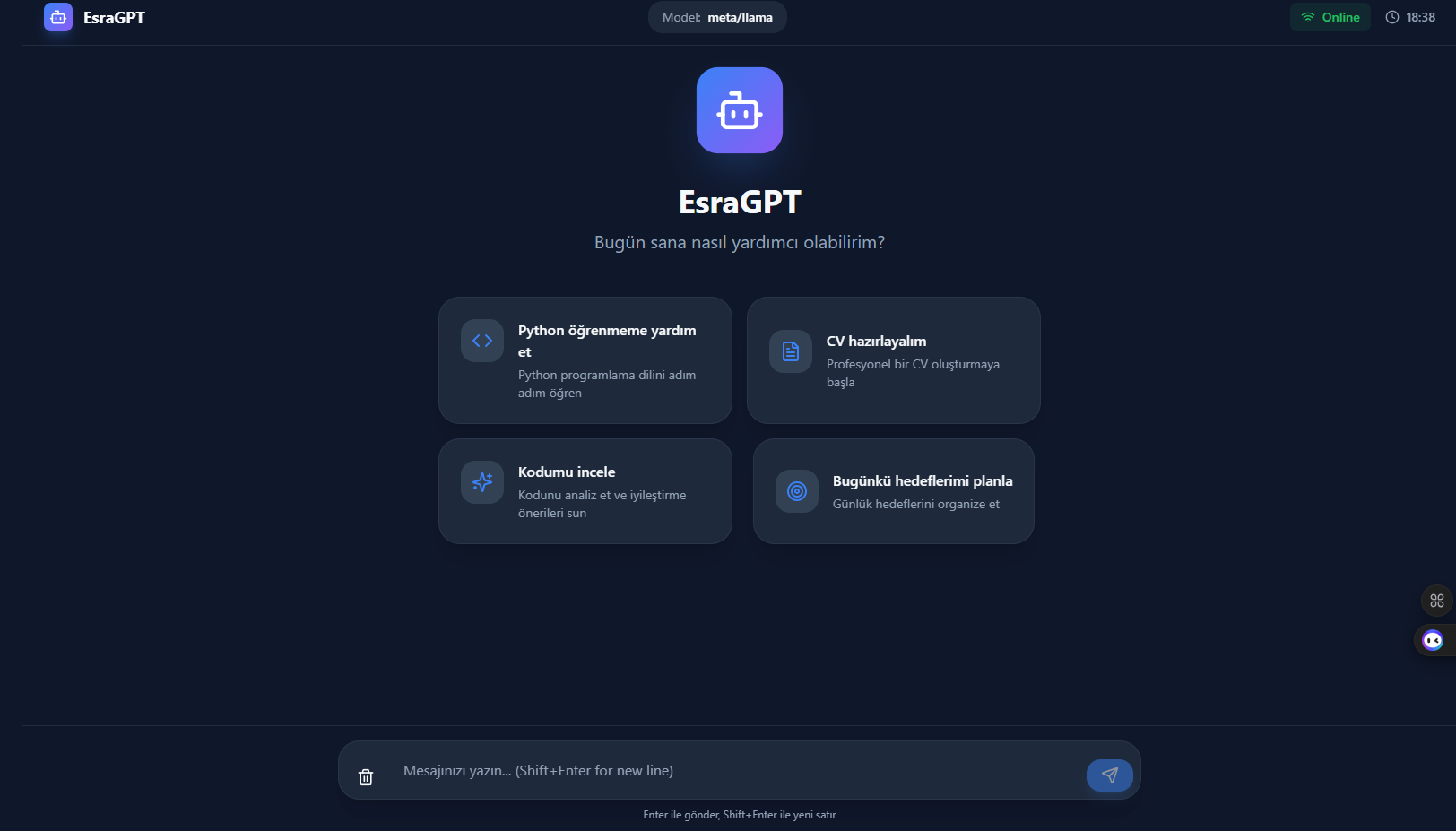 EsraGPT project preview